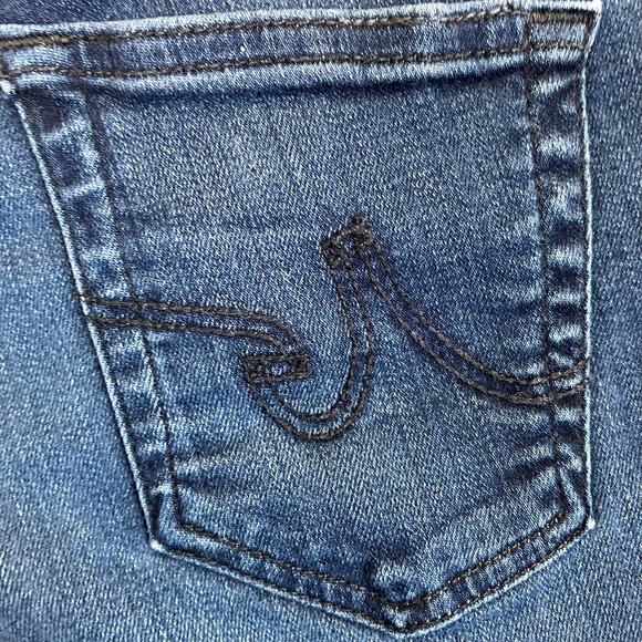 AG Adriano Goldschmied 27R Angel Boot Cut Super Low Rise Jeans Dark Wash Y2K - Picture 14 of 16